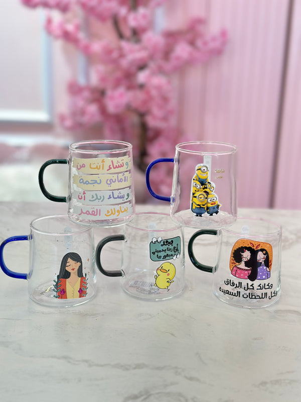 اكواب مع عباره